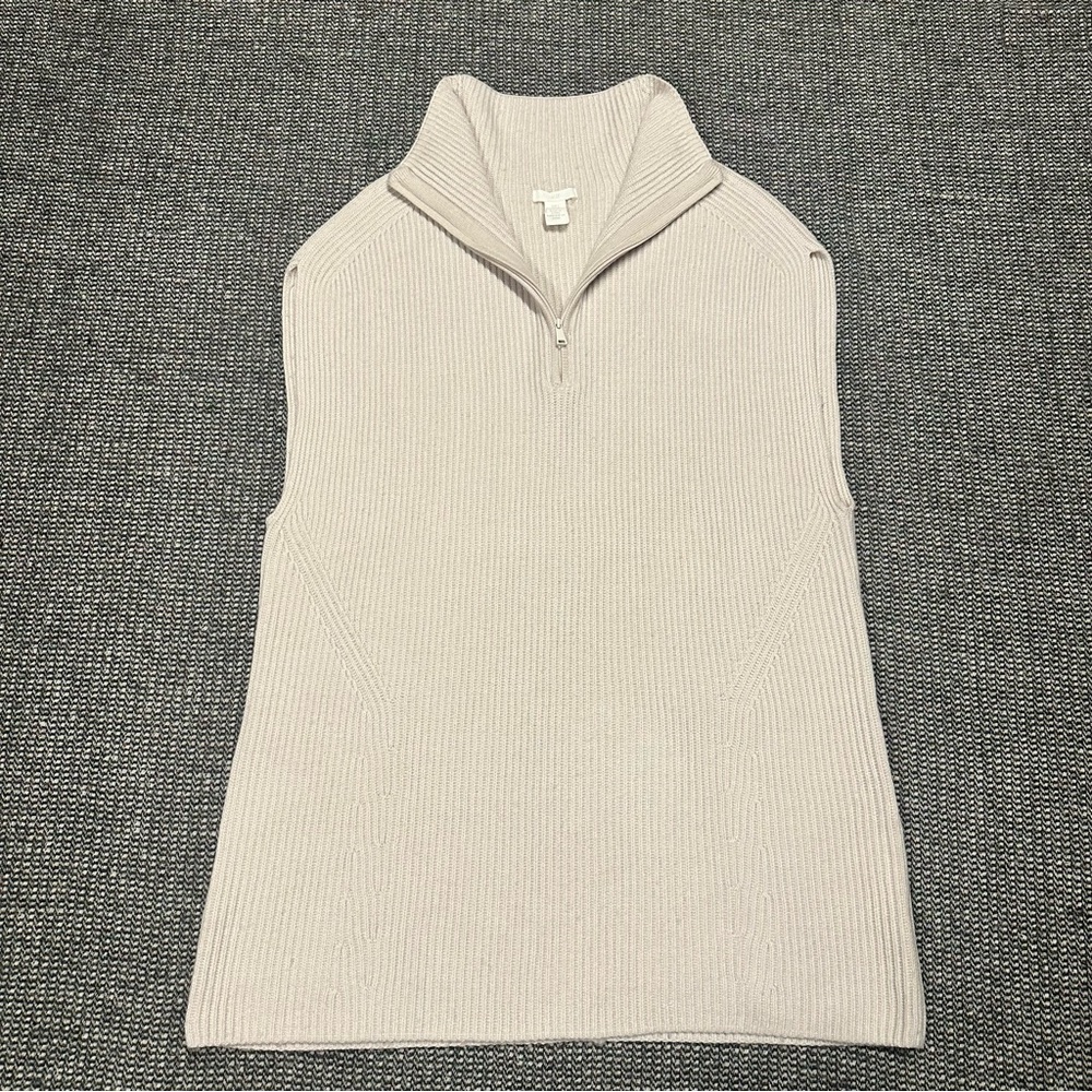 H&M Cream Sleeveless Sweater Dress